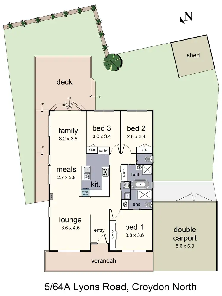 Floorplan of Homely house listing, 5/64A Lyons Road, Croydon North VIC 3136
