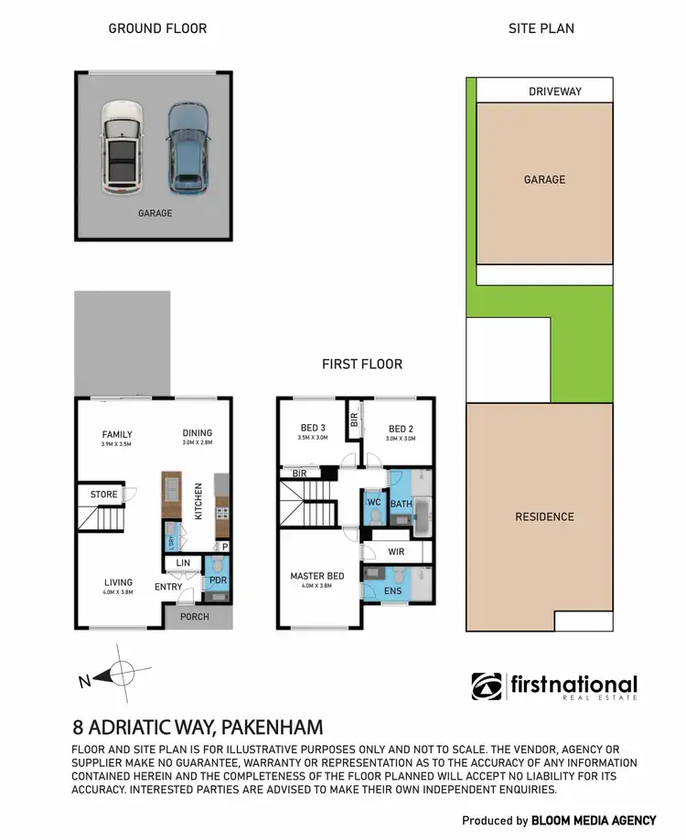Floorplan of Homely apartment listing, 8 Adriatic Way, Pakenham VIC 3810