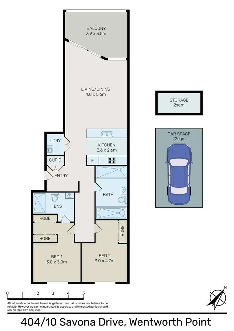 Floorplan of Homely apartment listing, 404/10 Savona Drive, Wentworth Point NSW 2127