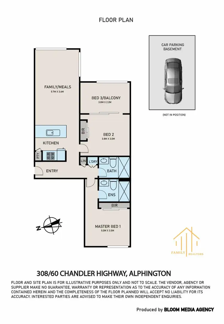 Floorplan of Homely apartment listing, 308DH/60 Chandler Highway, Alphington VIC 3078