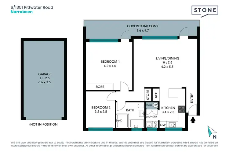Floorplan of Homely unit listing, 6/1351 Pittwater Road, Narrabeen NSW 2101