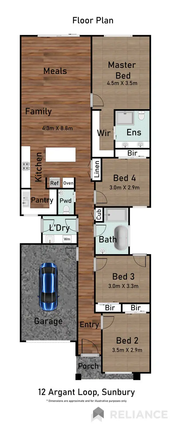 Floorplan of Homely house listing, 12 Argant Loop, Sunbury VIC 3429