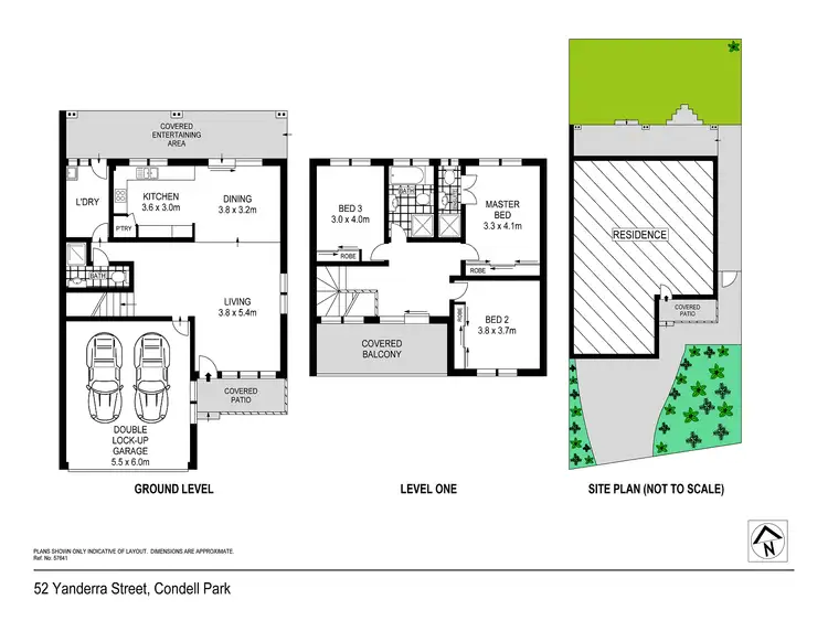Floorplan of Homely semi-detached listing, 52 Yanderra Street, Condell Park NSW 2200