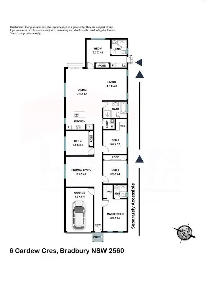 Floorplan of Homely house listing, 6 Cardew Crescent, Bradbury NSW 2560