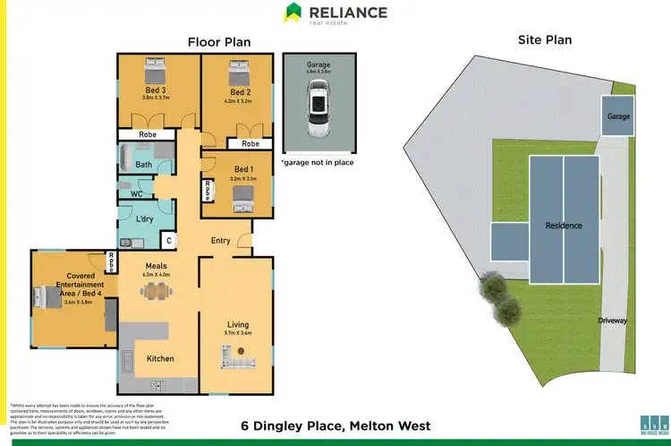 Floorplan of Homely house listing, 6 Dingley Place, Melton West VIC 3337