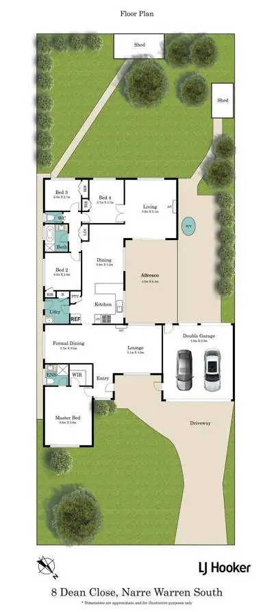 Floorplan of Homely house listing, 8 Dean Close, Narre Warren South VIC 3805