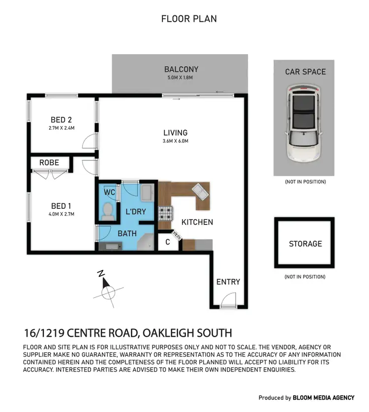 Floorplan of Homely apartment listing, 16/1219 Centre Road, Oakleigh South VIC 3167