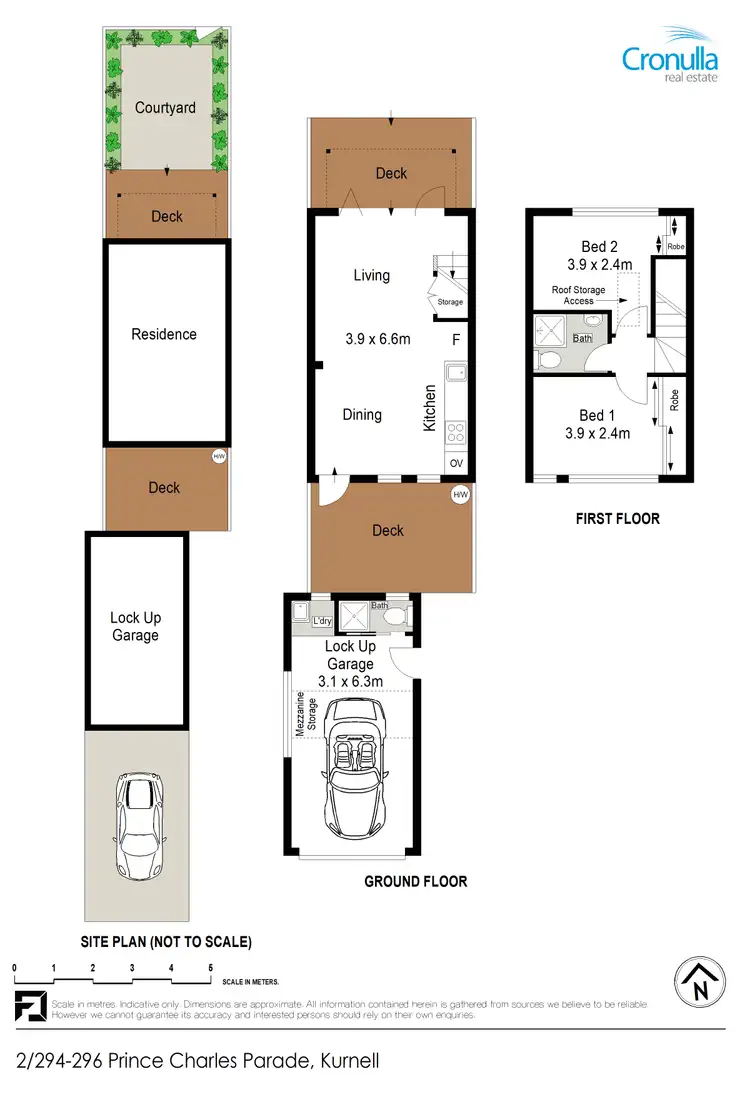 Floorplan of Homely townhouse listing, 2/294 Prince Charles Parade, Kurnell NSW 2231