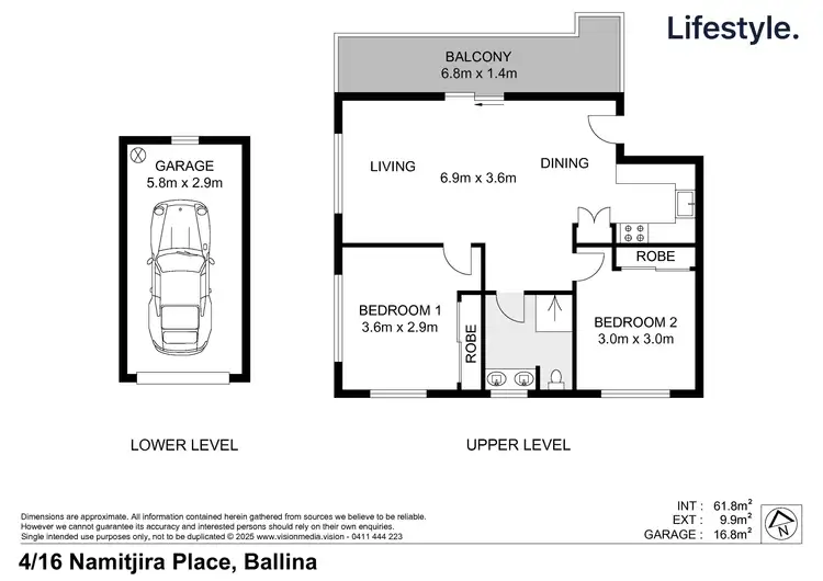 Floorplan of Homely unit listing, 4/16 Namitjira Place, Ballina NSW 2478