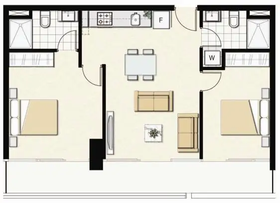 Floorplan of Homely apartment listing, 1005/8 Sutherland Street, Melbourne VIC 3000