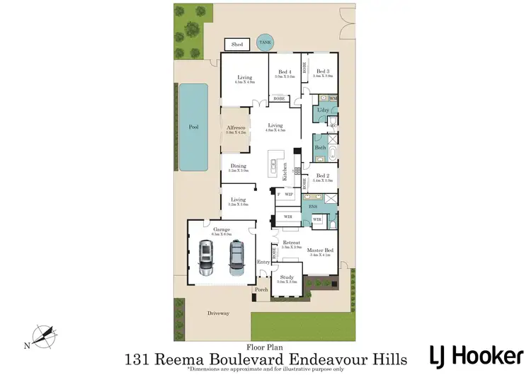 Floorplan of Homely house listing, 131 Reema Boulevard, Endeavour Hills VIC 3802