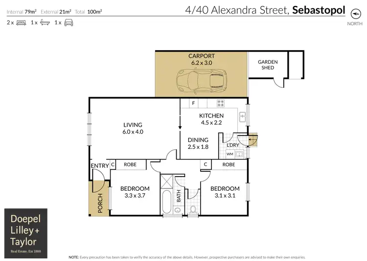 Floorplan of Homely townhouse listing, 4/40 Alexandra Close, Sebastopol VIC 3356