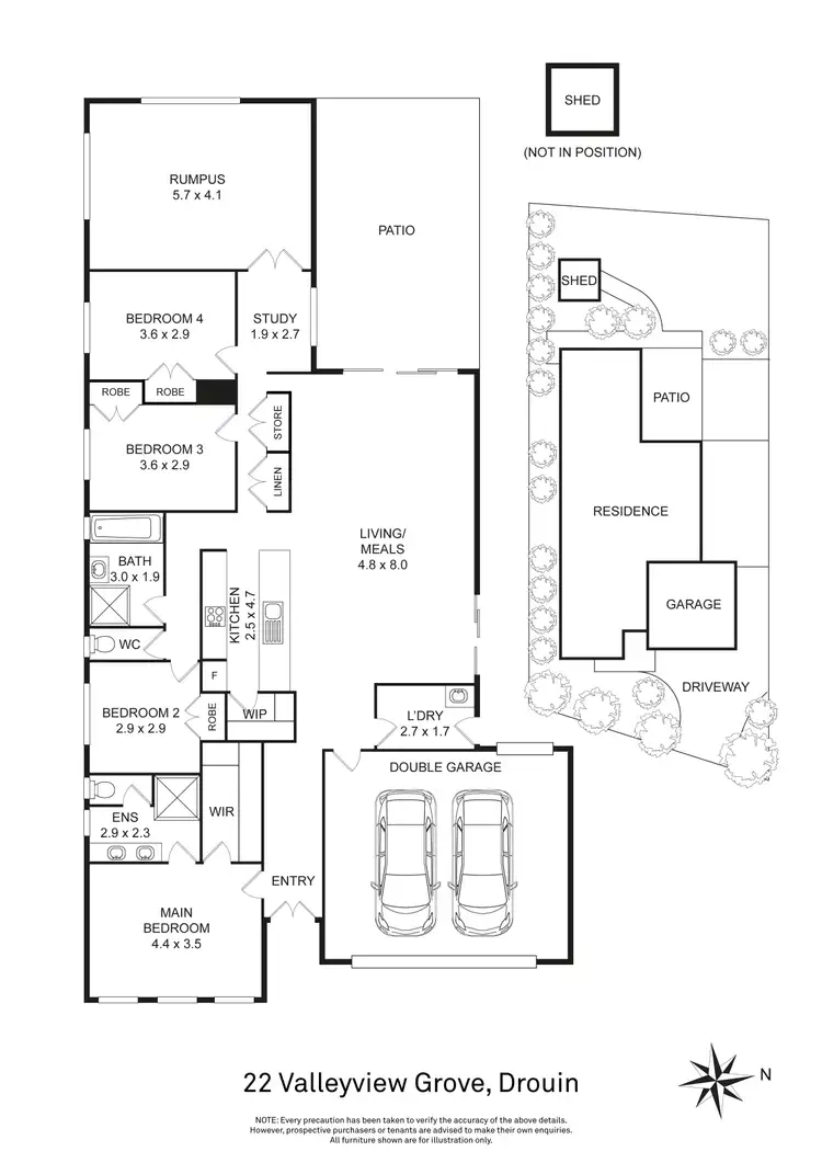 Floorplan of Homely house listing, 22 Valleyview Grove, Drouin VIC 3818