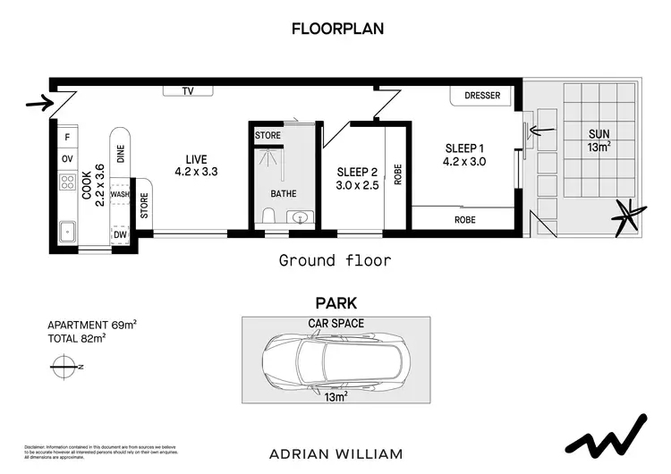 Floorplan of Homely unit listing, 1/4 Marcia Street, Hurlstone Park NSW 2193