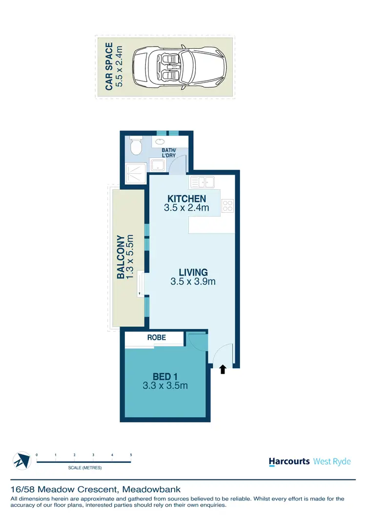 Floorplan of Homely unit listing, 16/58 Meadow Crescent, Meadowbank NSW 2114