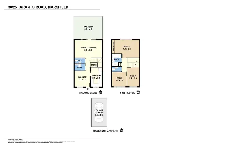 Floorplan of Homely townhouse listing, 38/25 Taranto Road, Marsfield NSW 2122