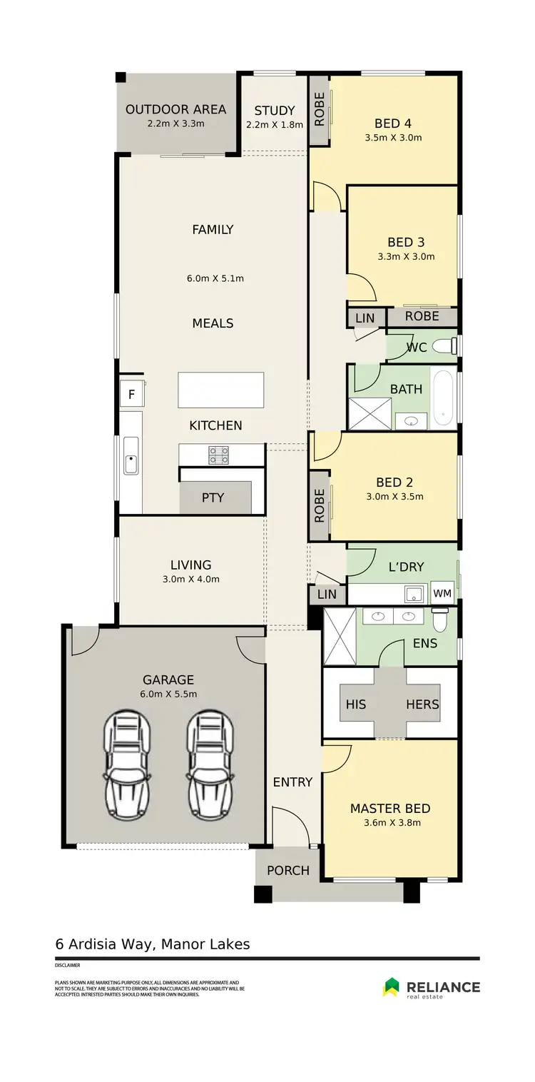 Floorplan of Homely house listing, 6 Ardisia Way, Manor Lakes VIC 3024