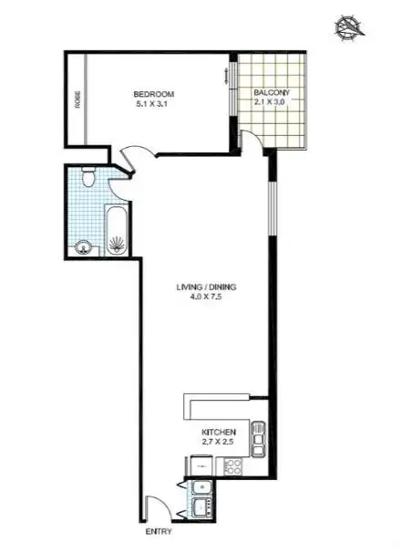 Floorplan of Homely apartment listing, 803/10 Brown Street, Chatswood NSW 2067