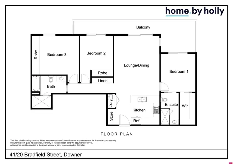 Floorplan of Homely apartment listing, 41/20 Bradfield Street, Downer ACT 2602