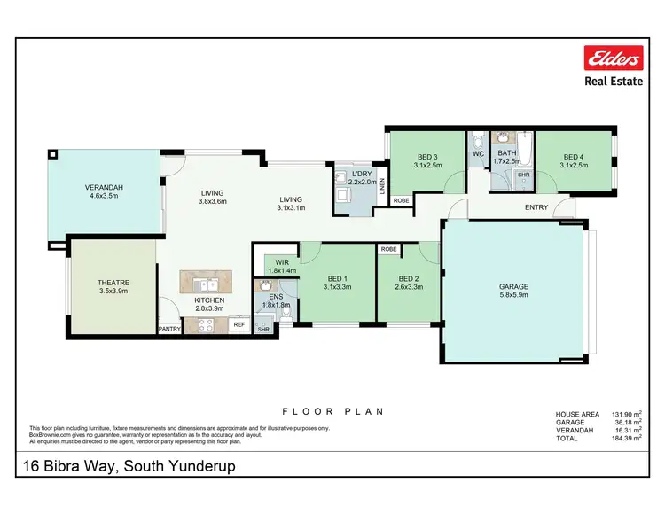 Floorplan of Homely house listing, 16 Bibra Way, South Yunderup WA 6208