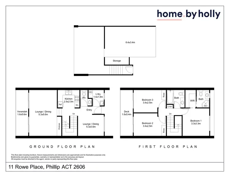 Floorplan of Homely townhouse listing, 11 Rowe Place, Phillip ACT 2606