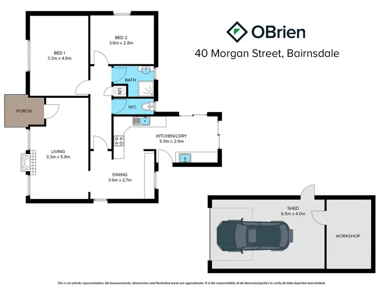 Floorplan of Homely house listing, 40 Morgan Street, Bairnsdale VIC 3875