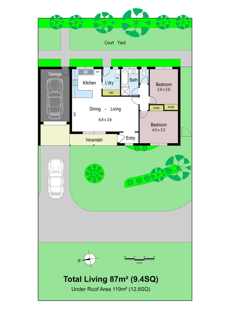 Floorplan of Homely unit listing, 3/32 Young Street, Drouin VIC 3818