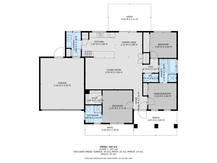Floorplan of Homely townhouse listing, 16 Brookfields Mews, Lavington NSW 2641