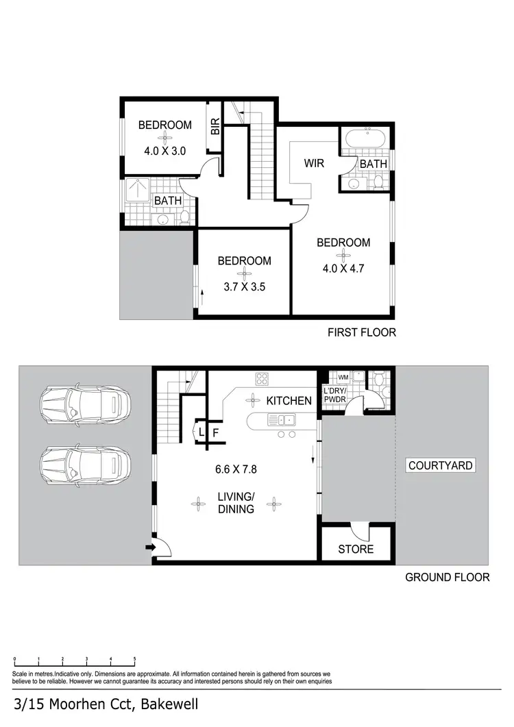 Floorplan of Homely townhouse listing, 3/15 Moorhen Circuit, Bakewell NT 832