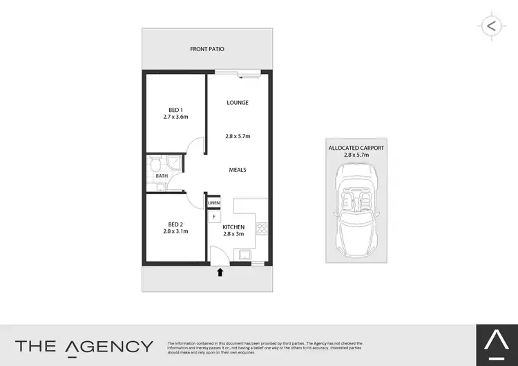 Floorplan of Homely unit listing, 2/27 Fourth Avenue, Sawtell NSW 2452