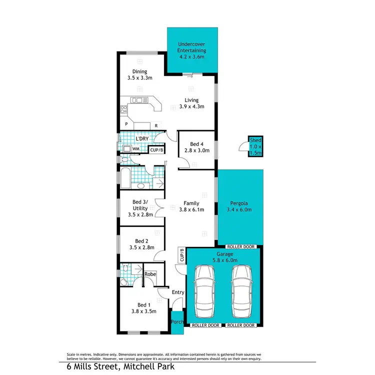 Floorplan of Homely house listing, 6 Mills Street, Mitchell Park SA 5043