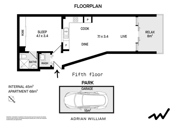 Floorplan of Homely apartment listing, 21/2-4 Bellevue Street, Surry Hills NSW 2010