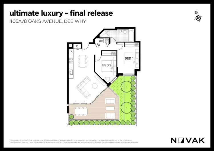 Floorplan of Homely apartment listing, Level LUXE/2 BEDDER/8 Oaks Avenue, Dee Why NSW 2099