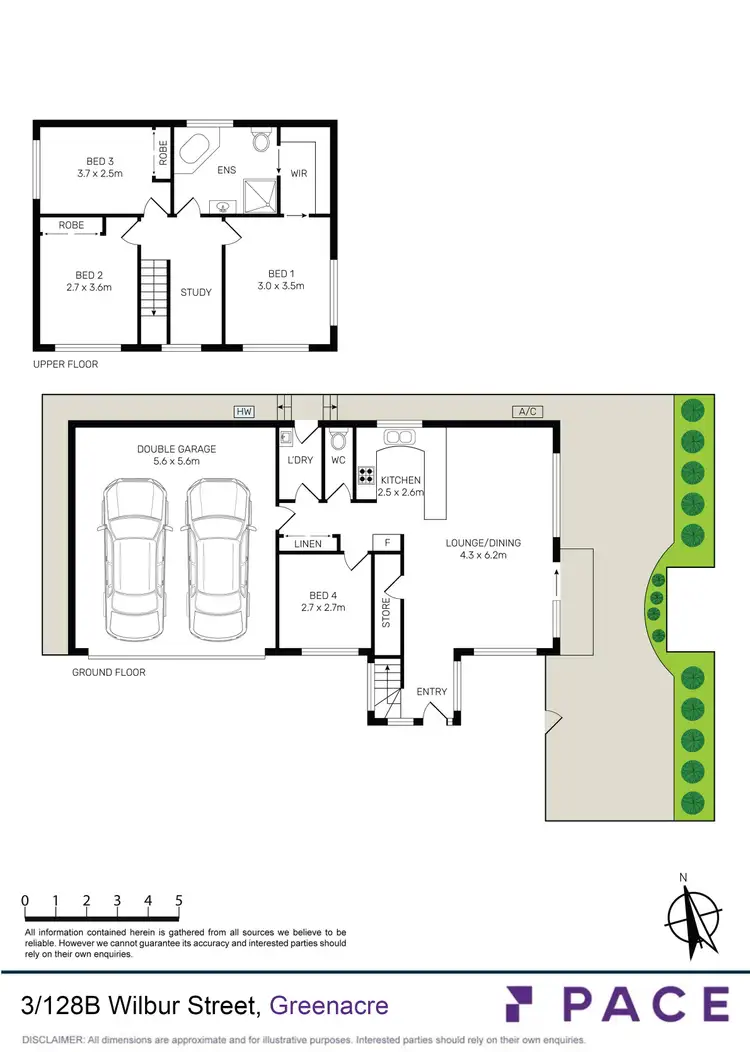 Floorplan of Homely townhouse listing, 3/128B Wilbur Street, Greenacre NSW 2190