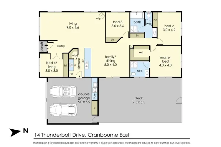 Floorplan of Homely house listing, 14 Thunderbolt Drive, Cranbourne East VIC 3977