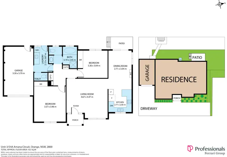 Floorplan of Homely unit listing, 3/54a Amana Circuit, Orange NSW 2800