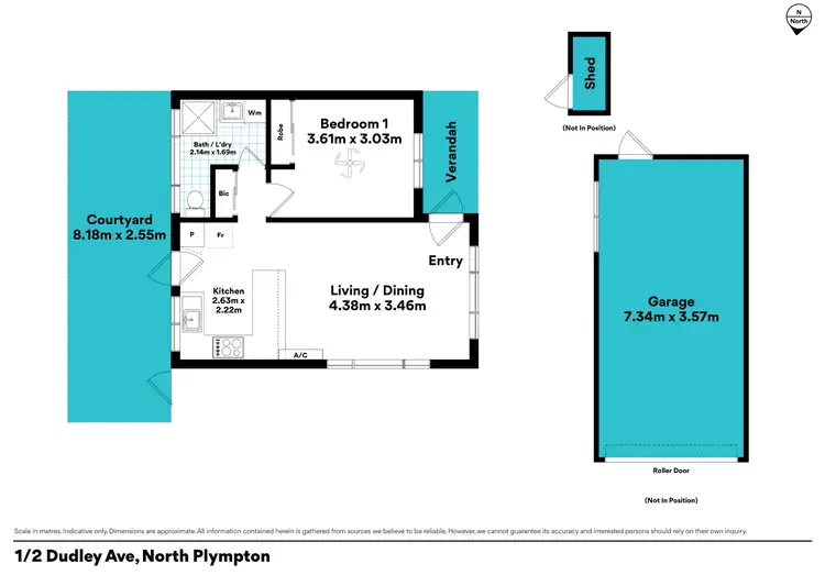 Floorplan of Homely unit listing, 1/2 Dudley Avenue, North Plympton SA 5037