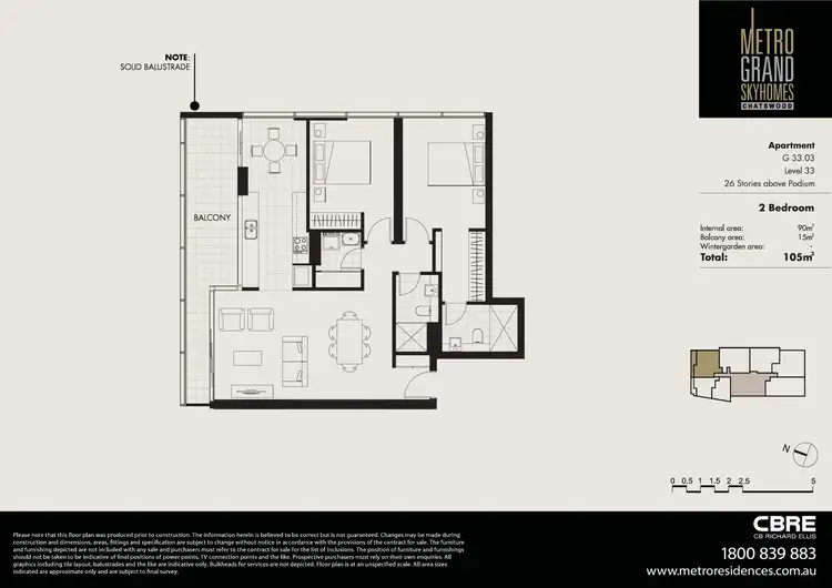 Floorplan of Homely apartment listing, 3003/438 Victoria Avenue, Chatswood NSW 2067