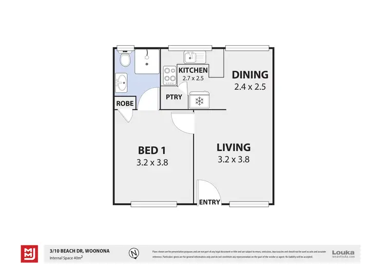 Floorplan of Homely unit listing, 3/10 Beach Drive, Woonona NSW 2517