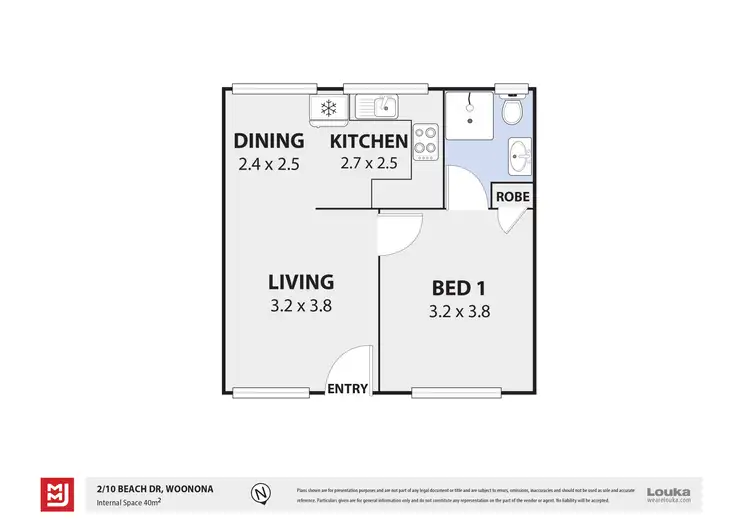 Floorplan of Homely unit listing, 2/10 Beach Drive, Woonona NSW 2517