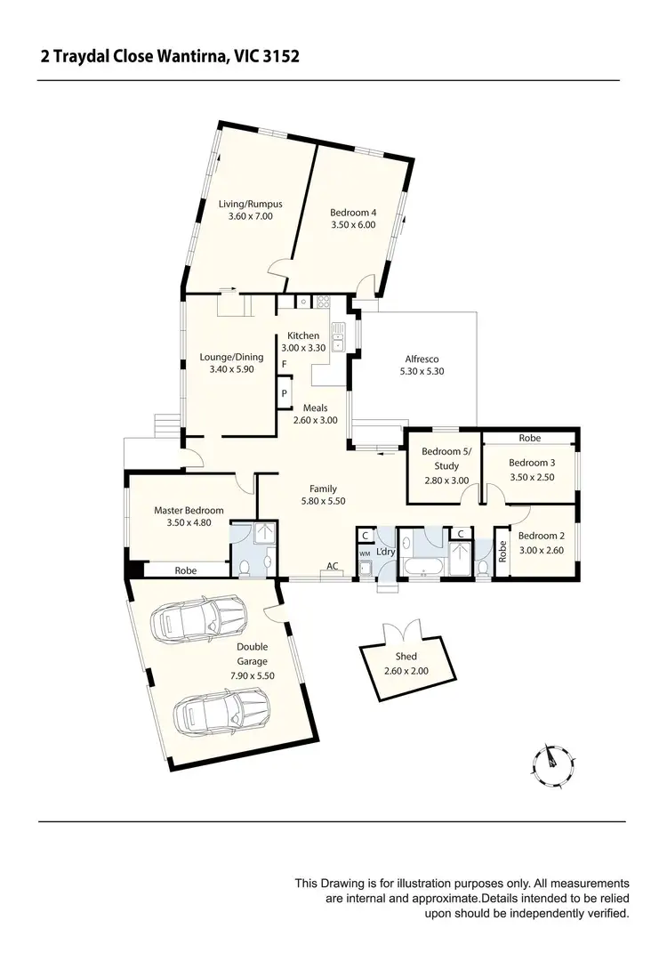 Floorplan of Homely house listing, 2 Traydal Close, Wantirna VIC 3152