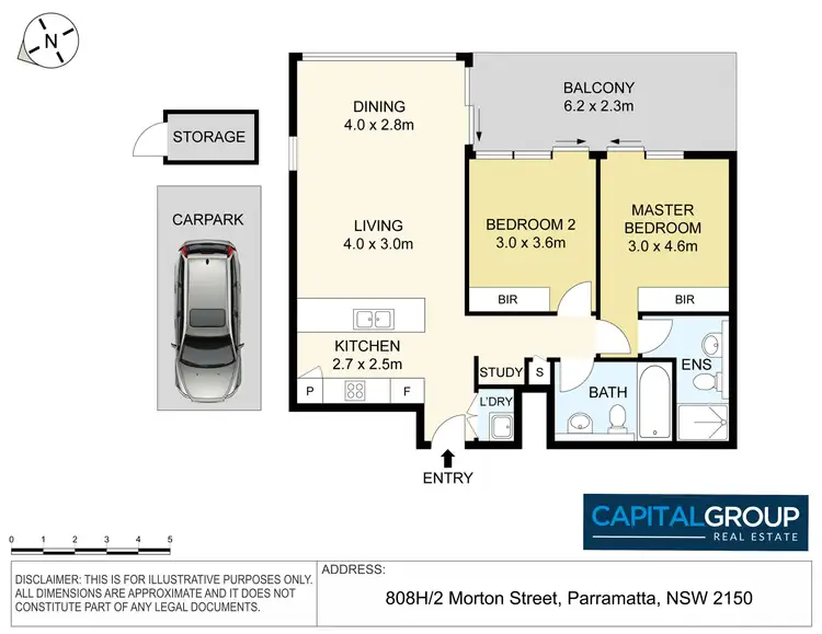 Floorplan of Homely apartment listing, 808/2H Morton Street, Parramatta NSW 2150