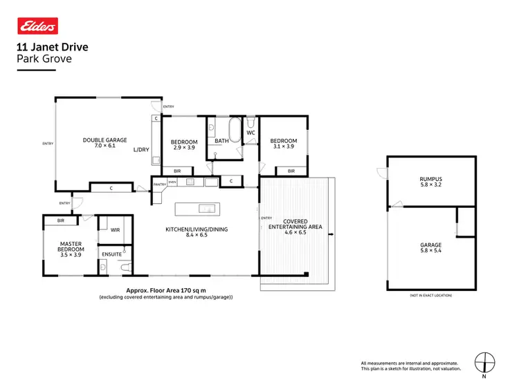 Floorplan of Homely house listing, 11 Janet Drive, Park Grove TAS 7320