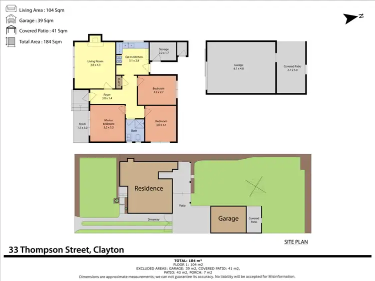 Floorplan of Homely house listing, 33 Thompson Street, Clayton VIC 3168