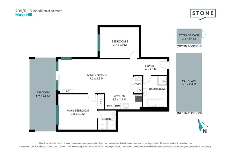 Floorplan of Homely apartment listing, 208/11-15 Robilliard Street, Mays Hill NSW 2145