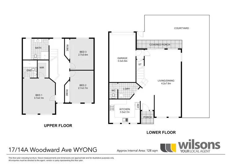 Floorplan of Homely townhouse listing, 17/14a Woodward Avenue, Wyong NSW 2259