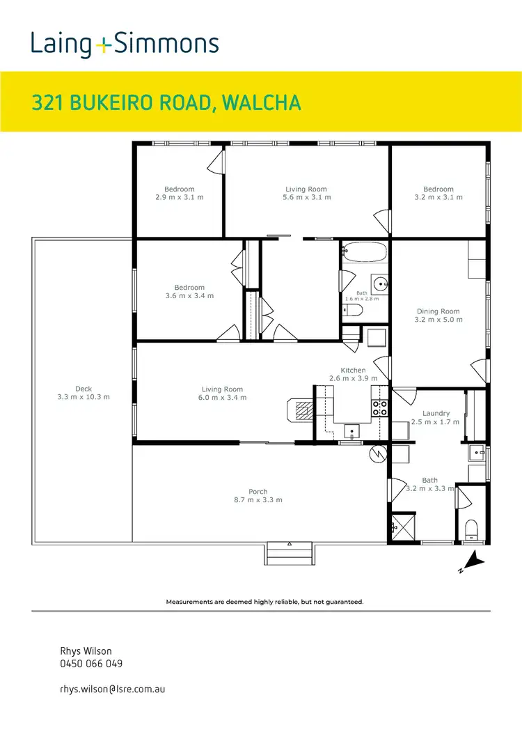 Floorplan of Homely house listing, 321 Bukerio Road, Walcha NSW 2354
