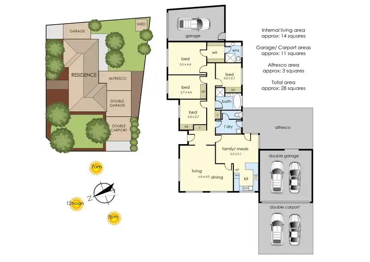 Floorplan of Homely house listing, 34 Whitford Way, Frankston VIC 3199