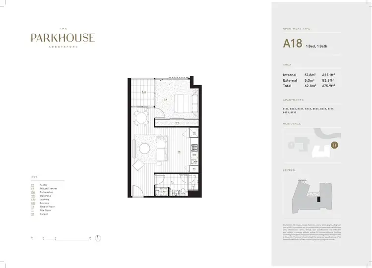 Floorplan of Homely apartment listing, B234/631 Victoria Street, Abbotsford VIC 3067