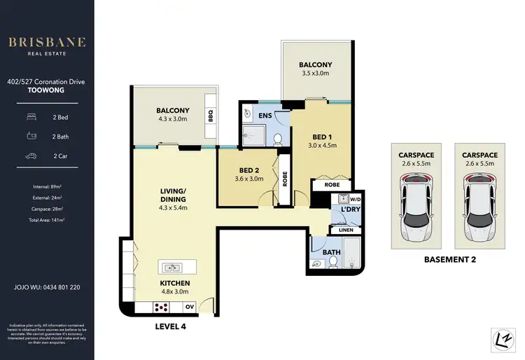 Floorplan of Homely unit listing, 402/527 Coronation Drive, Toowong QLD 4066
